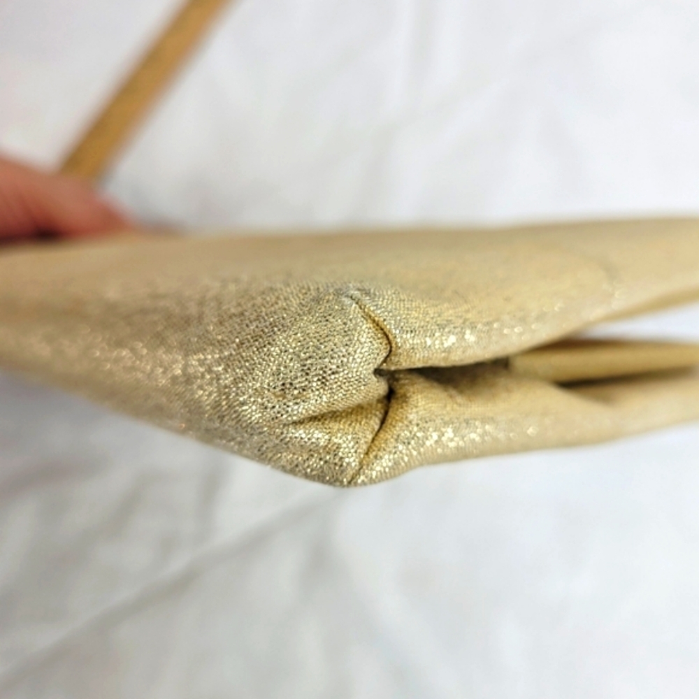 After Five 1950's Vintage Elegant Gold Clutch Bag Minimalist Contemporary Shape - Picture 8 of 11